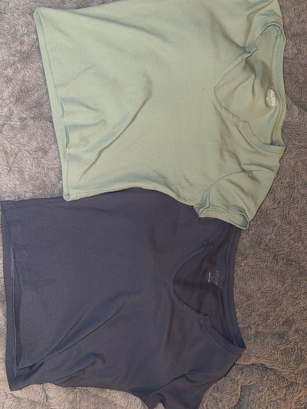 Hollister Short Sleeve Tee Duo - Mint Green and Navy Blue